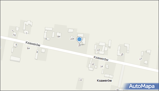 Ksawerów, Ksawerów, 10, mapa Ksawerów