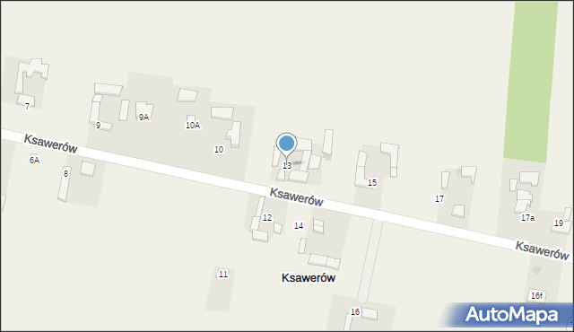 Ksawerów, Ksawerów, 13, mapa Ksawerów