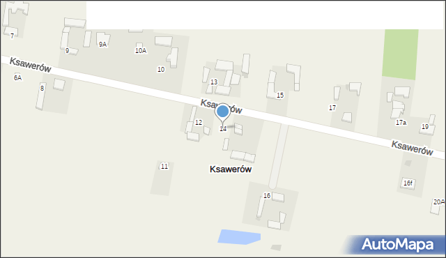 Ksawerów, Ksawerów, 14, mapa Ksawerów