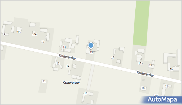 Ksawerów, Ksawerów, 15, mapa Ksawerów