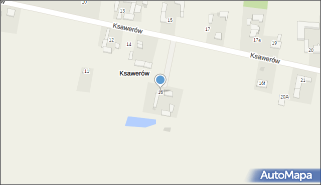 Ksawerów, Ksawerów, 16, mapa Ksawerów