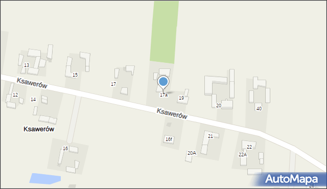 Ksawerów, Ksawerów, 17a, mapa Ksawerów