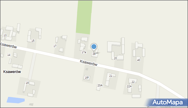 Ksawerów, Ksawerów, 19, mapa Ksawerów