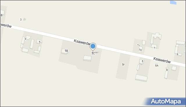 Ksawerów, Ksawerów, 5C, mapa Ksawerów