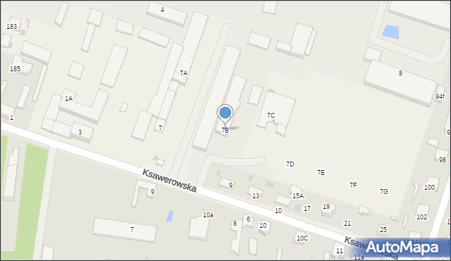 Ksawerów, Ksawerowska, 7B, mapa Ksawerów