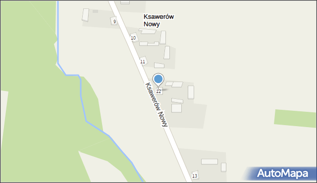 Ksawerów Nowy, Ksawerów Nowy, 12, mapa Ksawerów Nowy