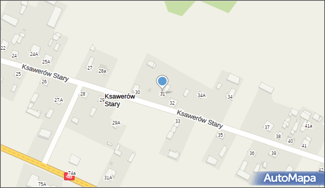 Ksawerów Stary, Ksawerów Stary, 31, mapa Ksawerów Stary