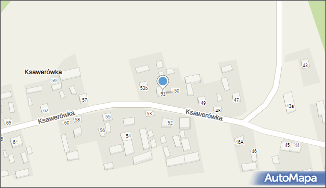 Ksawerówka, Ksawerówka, 51, mapa Ksawerówka