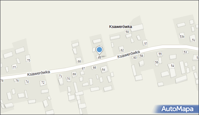 Ksawerówka, Ksawerówka, 65, mapa Ksawerówka