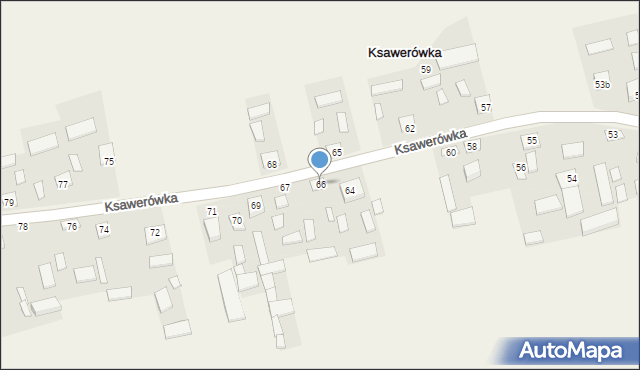 Ksawerówka, Ksawerówka, 66, mapa Ksawerówka