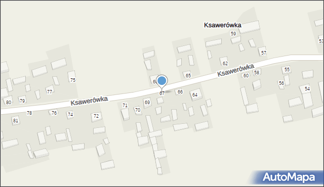 Ksawerówka, Ksawerówka, 67, mapa Ksawerówka