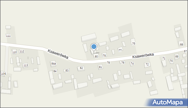 Ksawerówka, Ksawerówka, 80a, mapa Ksawerówka