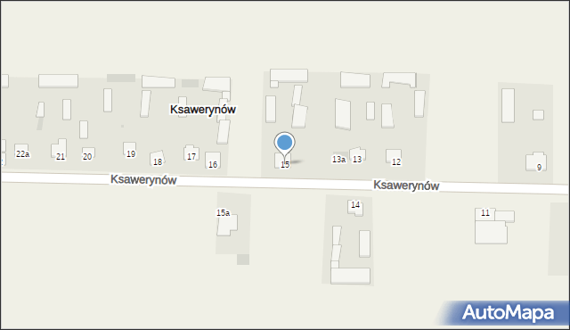 Ksawerynów, Ksawerynów, 15, mapa Ksawerynów