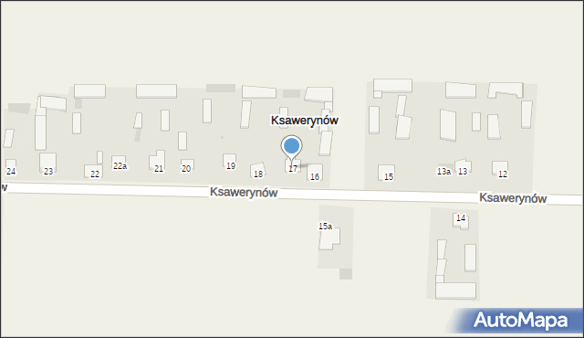 Ksawerynów, Ksawerynów, 17, mapa Ksawerynów