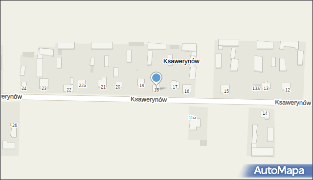 Ksawerynów, Ksawerynów, 18, mapa Ksawerynów