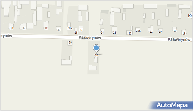 Ksawerynów, Ksawerynów, 26, mapa Ksawerynów