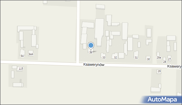 Ksawerynów, Ksawerynów, 34, mapa Ksawerynów