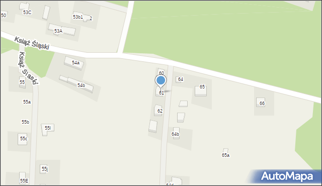 Książ Śląski, Książ Śląski, 61, mapa Książ Śląski