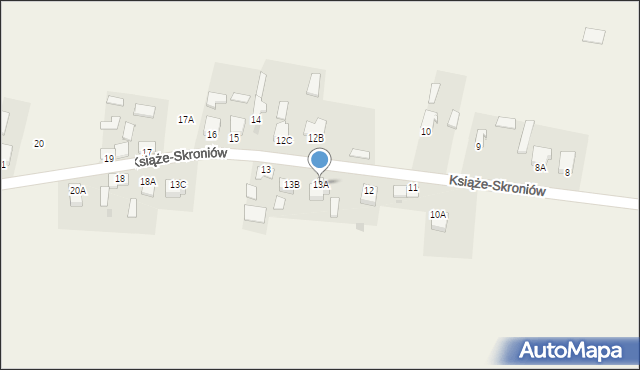 Książe-Skroniów, Książe-Skroniów, 13A, mapa Książe-Skroniów