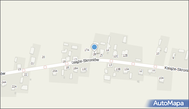 Książe-Skroniów, Książe-Skroniów, 16, mapa Książe-Skroniów