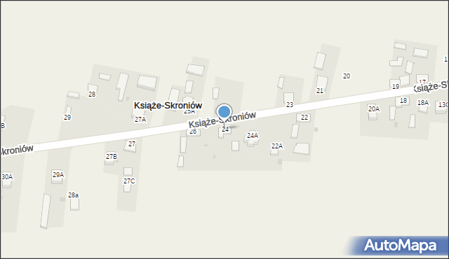Książe-Skroniów, Książe-Skroniów, 24, mapa Książe-Skroniów
