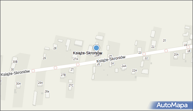 Książe-Skroniów, Książe-Skroniów, 25A, mapa Książe-Skroniów