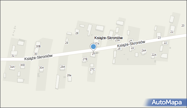 Książe-Skroniów, Książe-Skroniów, 27, mapa Książe-Skroniów