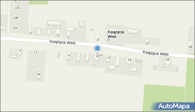 Książęca Wieś, Książęca Wieś, 12, mapa Książęca Wieś