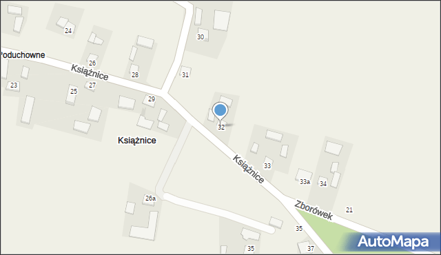 Książnice, Książnice, 32, mapa Książnice