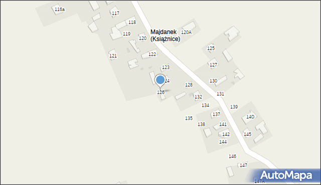 Książnice, Książnice, 126, mapa Książnice