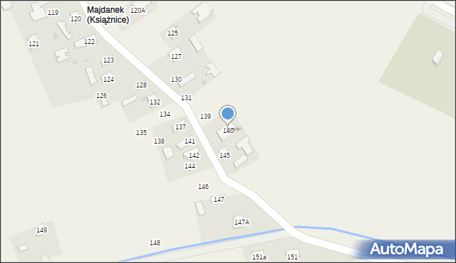 Książnice, Książnice, 140, mapa Książnice