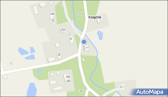 Książnik, Książnik, 11, mapa Książnik