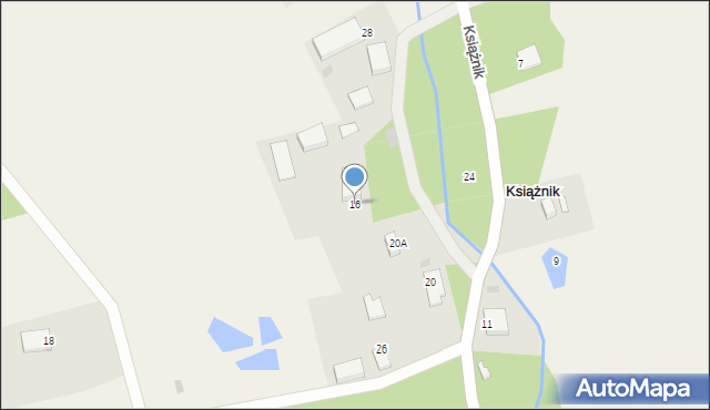 Książnik, Książnik, 16, mapa Książnik