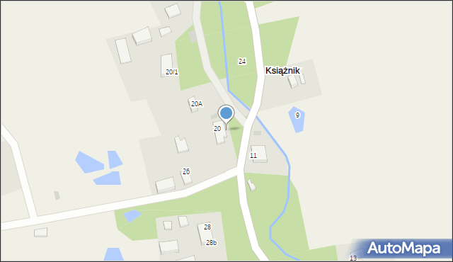 Książnik, Książnik, 22, mapa Książnik