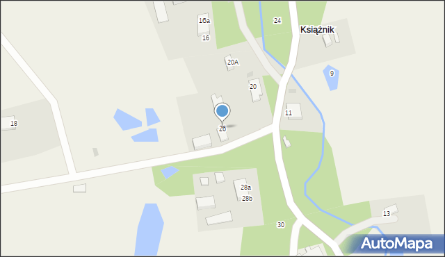 Książnik, Książnik, 26, mapa Książnik