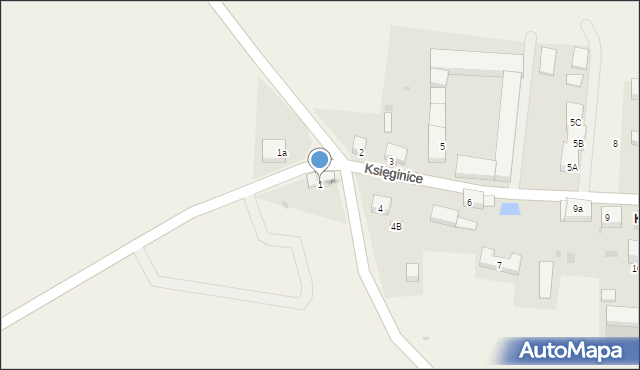 Księginice, Księginice, 1, mapa Księginice