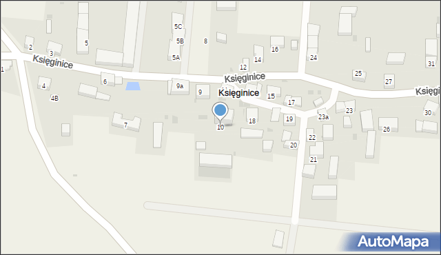 Księginice, Księginice, 10, mapa Księginice