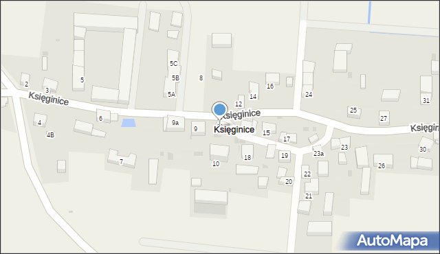 Księginice, Księginice, 11, mapa Księginice