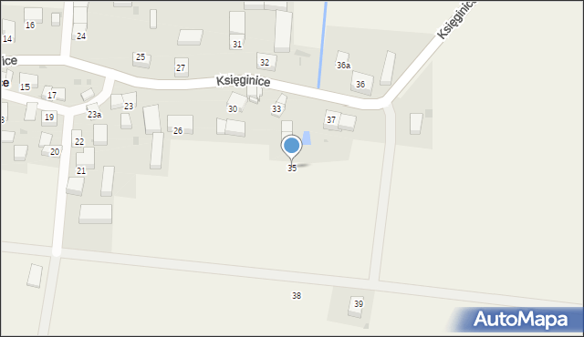 Księginice, Księginice, 35, mapa Księginice