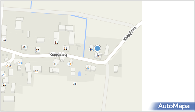 Księginice, Księginice, 36, mapa Księginice