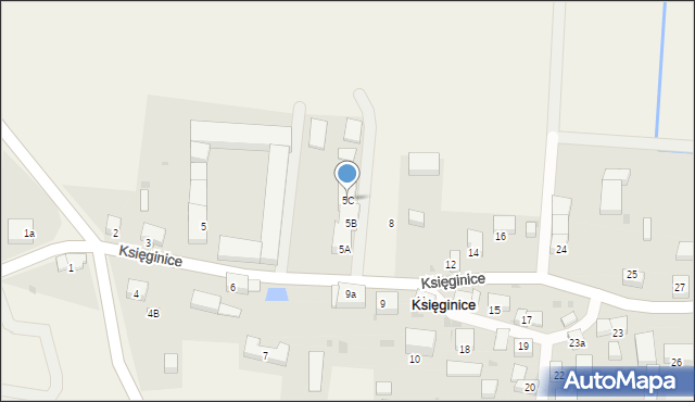 Księginice, Księginice, 5C, mapa Księginice