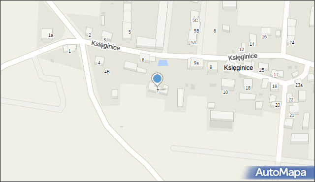 Księginice, Księginice, 7, mapa Księginice