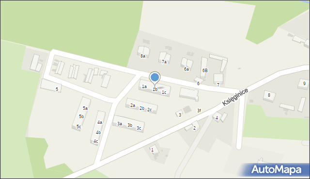 Księginice, Księginice, 1b, mapa Księginice