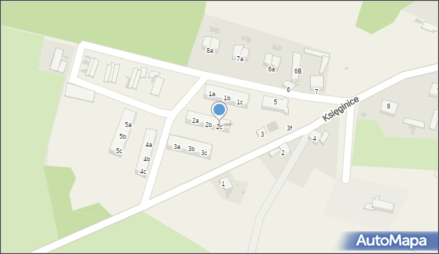 Księginice, Księginice, 2c, mapa Księginice