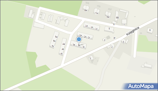 Księginice, Księginice, 3b, mapa Księginice