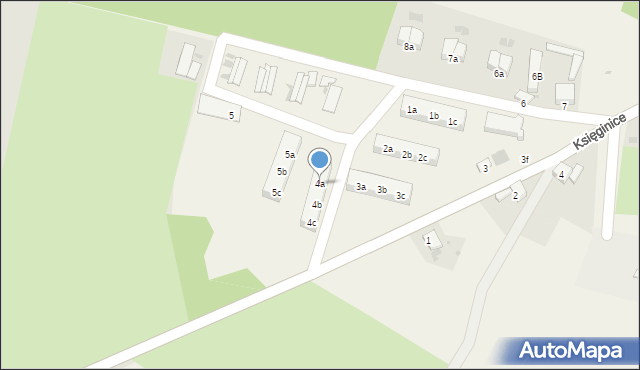 Księginice, Księginice, 4a, mapa Księginice