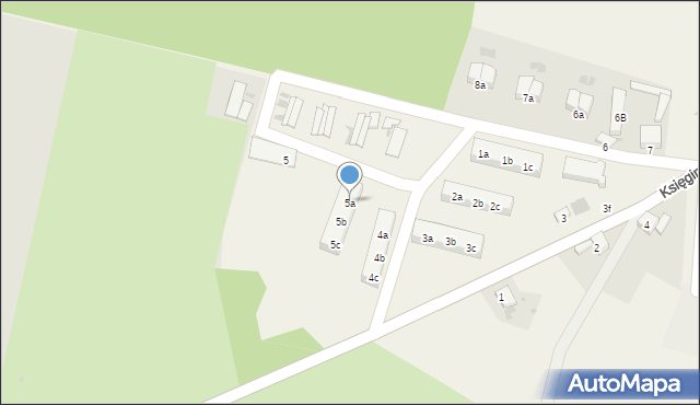 Księginice, Księginice, 5a, mapa Księginice