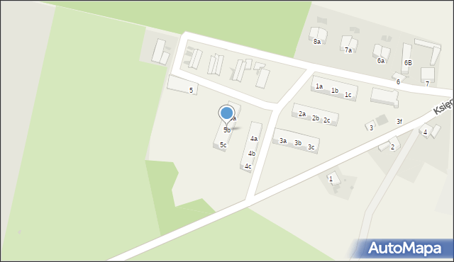 Księginice, Księginice, 5b, mapa Księginice