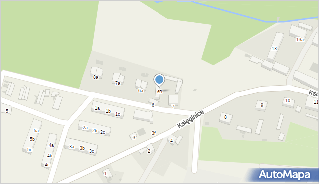 Księginice, Księginice, 6B, mapa Księginice