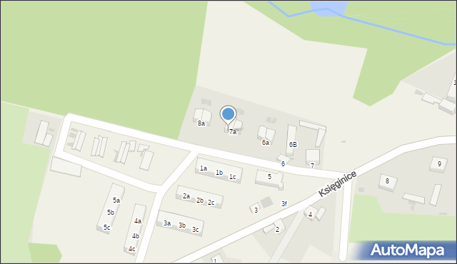 Księginice, Księginice, 7b, mapa Księginice